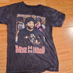 Black Graphic T-Shirt with Boyz N the Hood Design